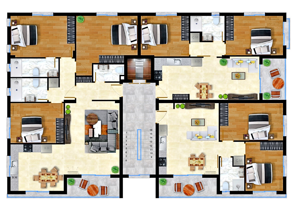 Квартиры с двумя и тремя спальными комнатами в городе Фамагусте