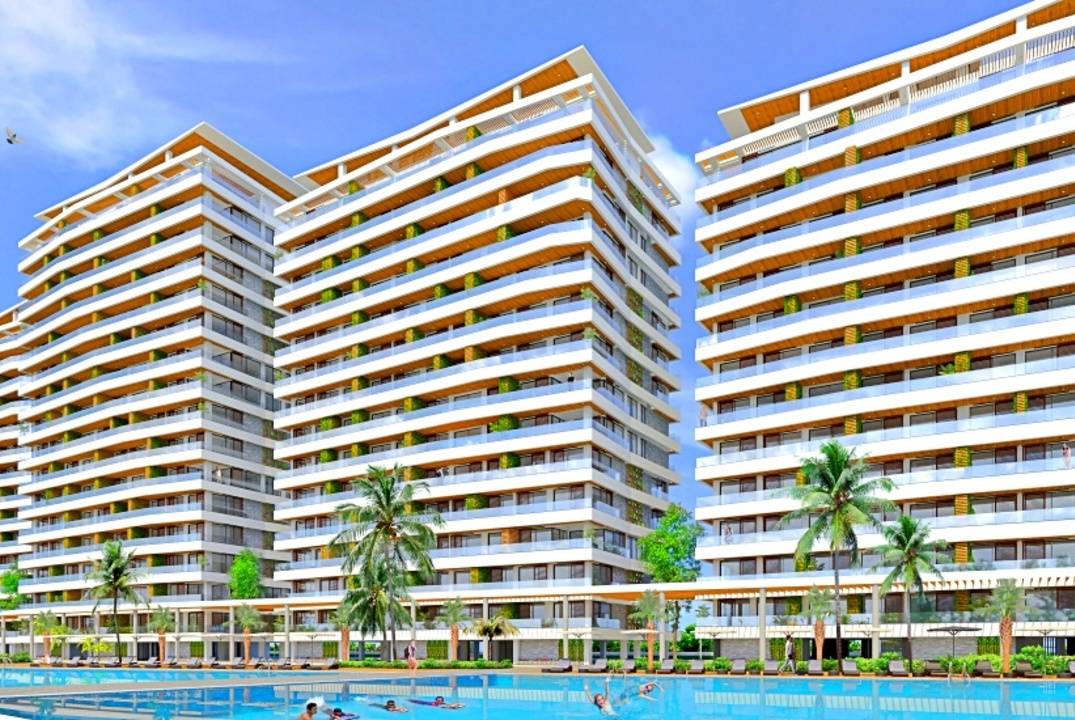 Квартиры 2+1 в новом комплексе с самой современной инфраструктурой, в 250 метрах от пляжа
