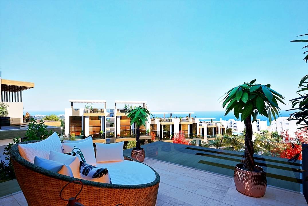 Квартиры с двумя спальнями -  с садом и  лофт в красивом месте возле пляжа  в Эсентепе