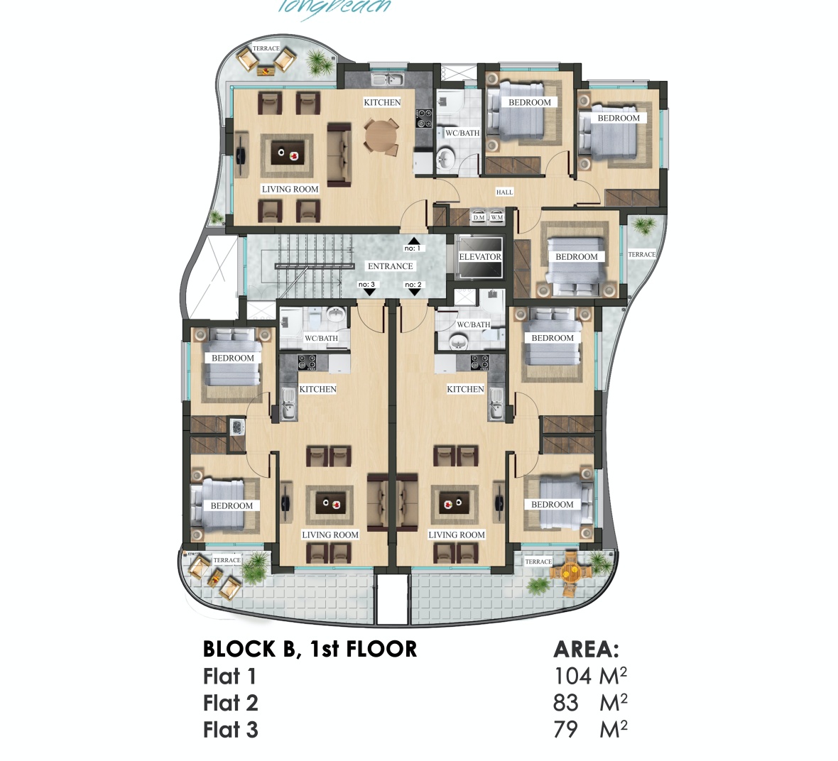 Роскошные квартиры 3+1 в комплексе в Искеле