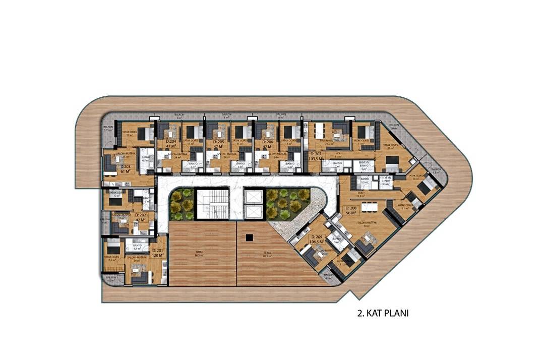 Квартиры 1+1 и лофты в современном комплексе в сердце Фамагусты