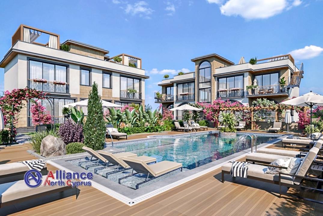Апартаменты  2+1 класса люкс  в одном из самых красивых мест Северного Кипра,  Лапте