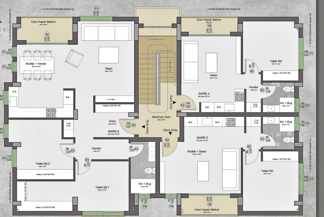 Небольшой уютный  квартирный комплекс в Чаталкой, квартиры 1+1 и 2+1