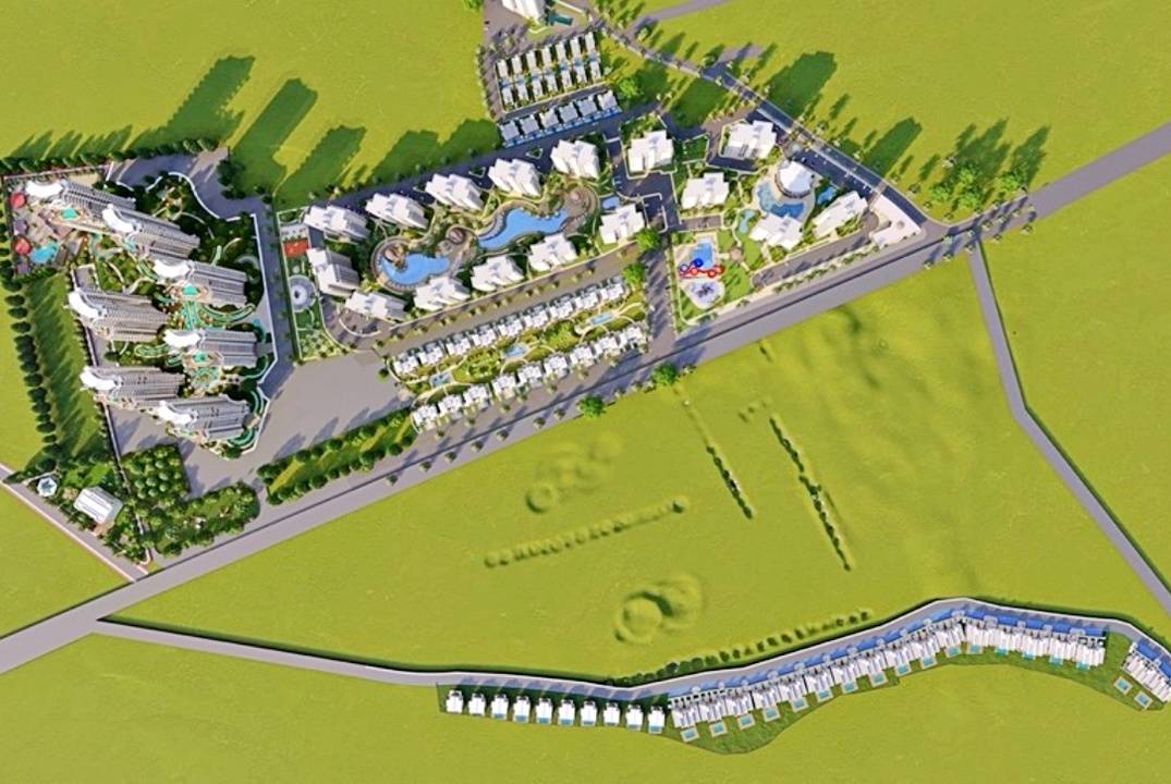 Вилла на две семьи с бассейном расположеная  Богаз, Искеле.