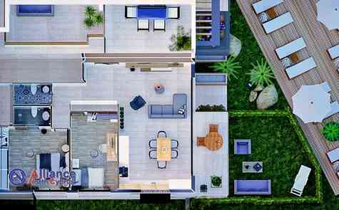 Современные квартиры  в красивом комплексе рядом с пляжами в Аланажак