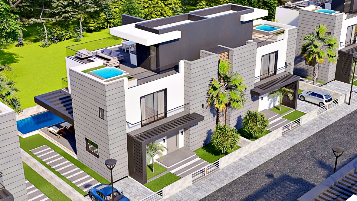 Sunsation Villa — роскошная вилла 4+1 в Искеле, Северный Кипр
