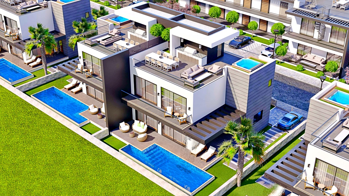 Sunsation Villa — роскошная вилла 4+1 в Искеле, Северный Кипр